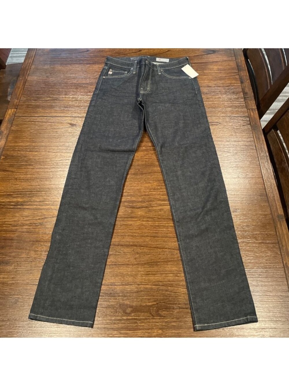 AG Tellis Modern Slim Jean 32x33.5 1 Yr Freedom Dark Navy Wash Stretch Denim360
